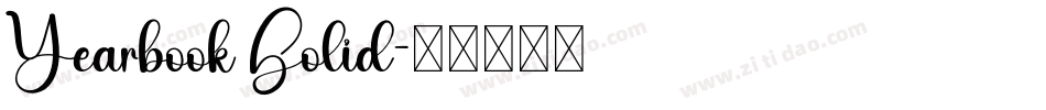 Yearbook Solid字体转换